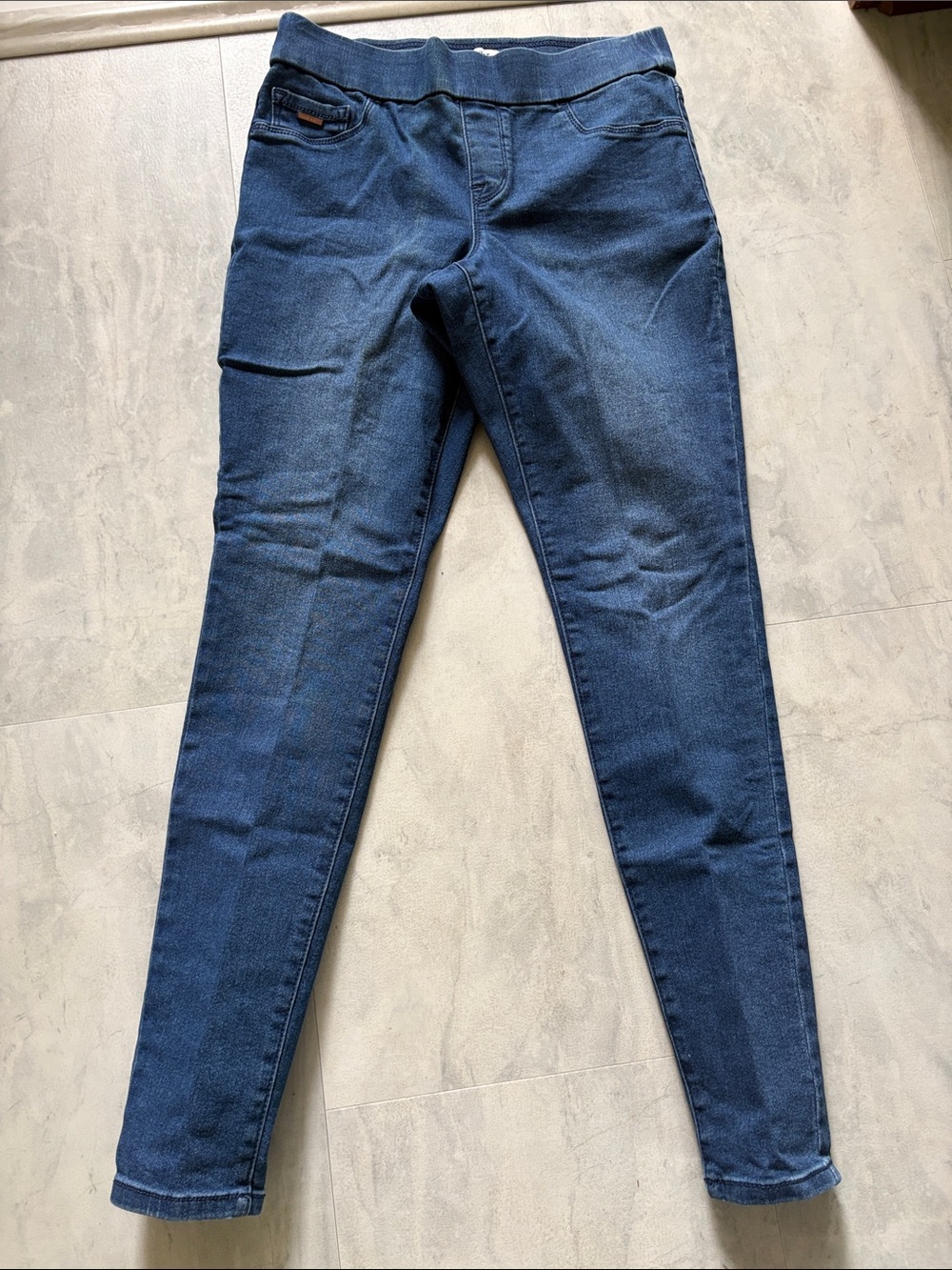 Nine West Skinny Jeans Jeggings Dark Blue 2”elastic waist 5 pkg design 3 work EU